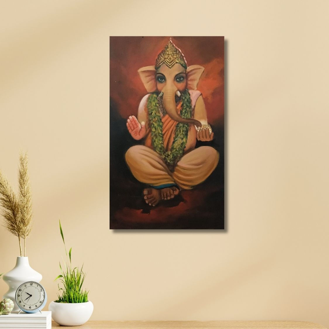 ganpati meditation pose painting