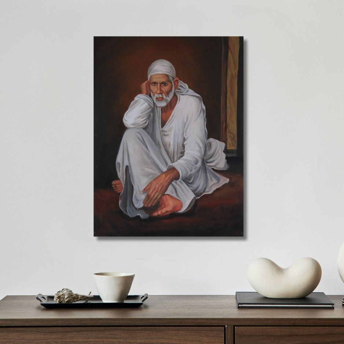 Handmade Acrylic Sai Baba Painting