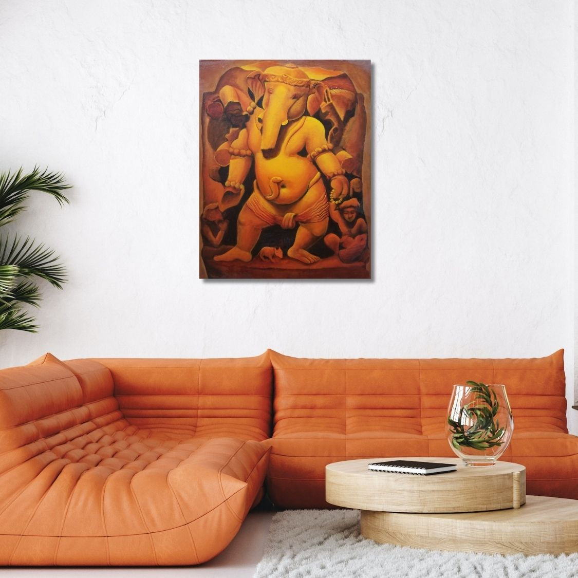 handmade ganesha acrylic artwork