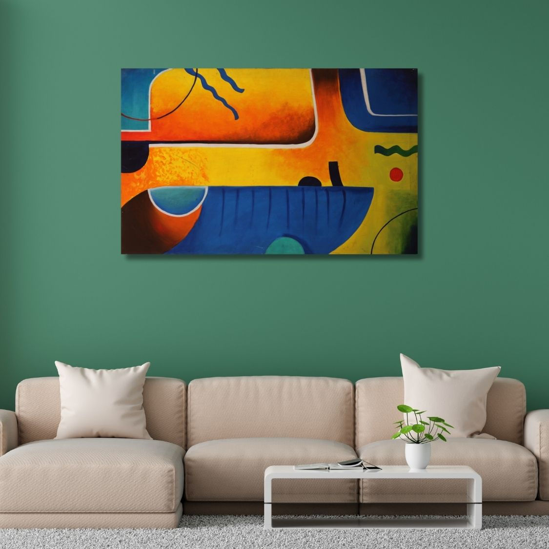 Vibrant Modern Acrylic Artwork