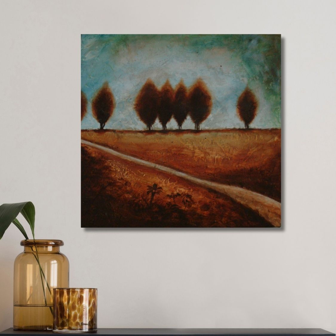 Handmade canvas art of nature scene