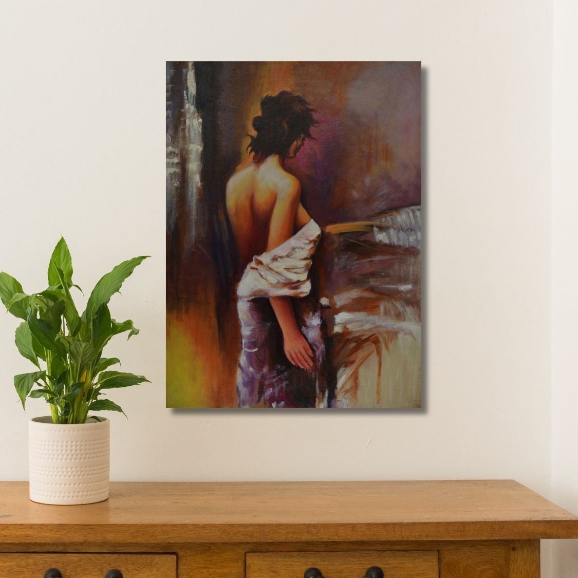 Emotional Girl Wall Painting