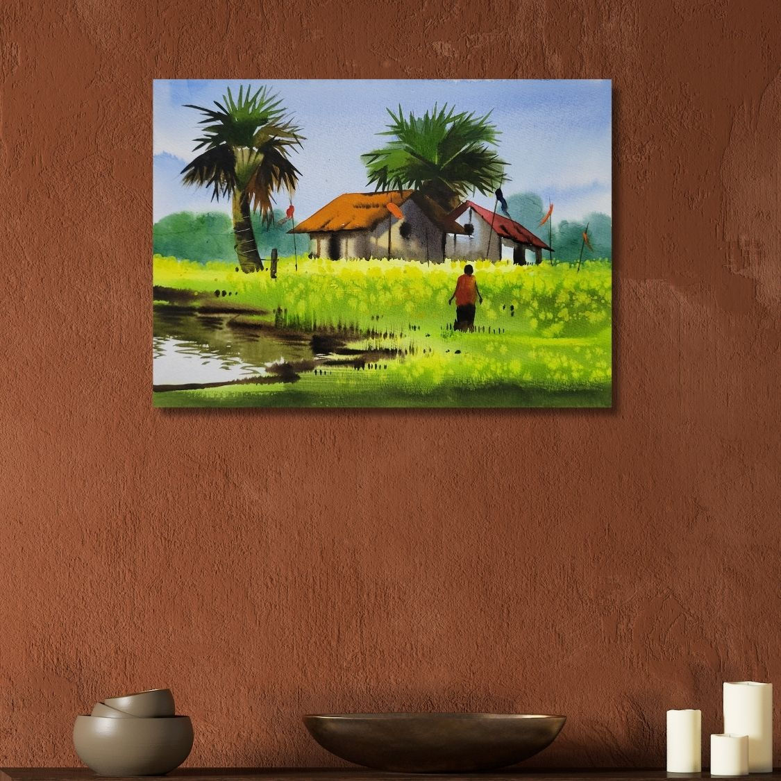 rural nature scenery watercolor artwork