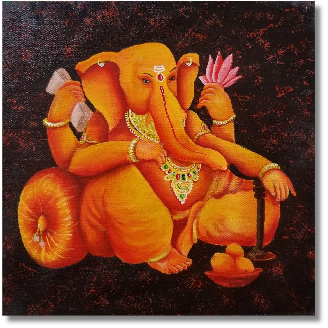 canvas ganpati painting