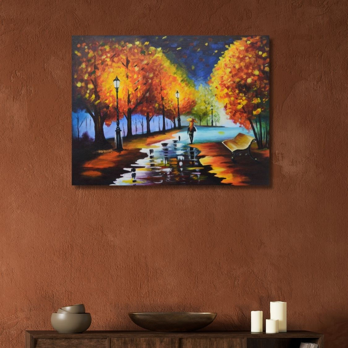Impressionist landscape with light