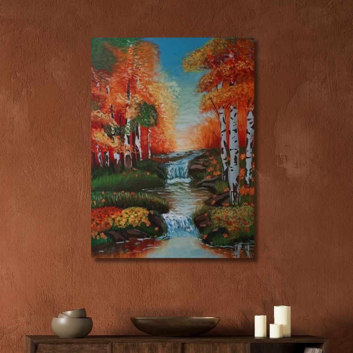 Waterfall River Scene