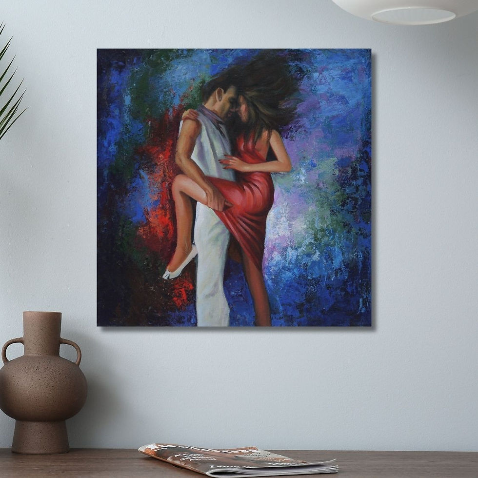 handmade acrylic dance artwork