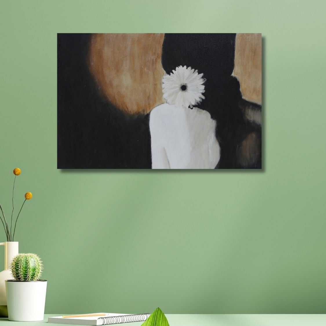Serene Minimalist Woman Painting
