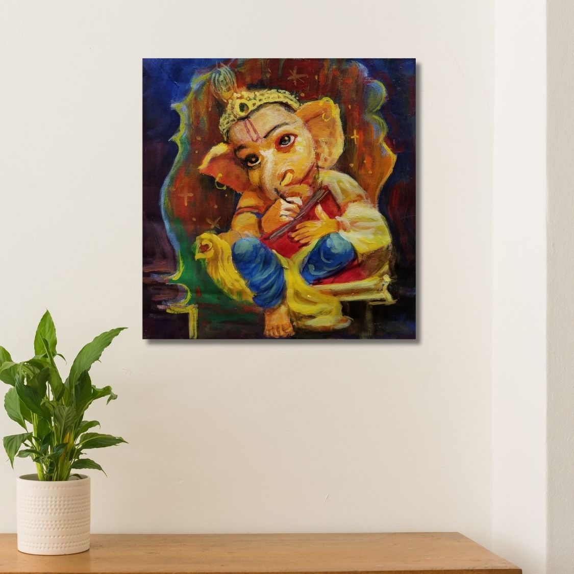 Abstract Ganesha Canvas Art