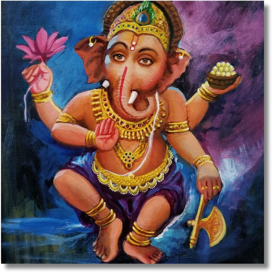 Modern Art Painting of Ganesha
