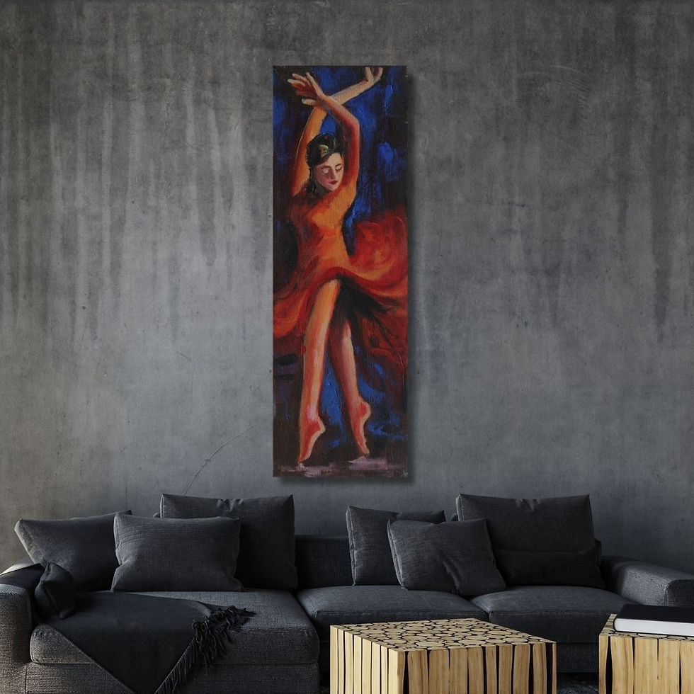handmade dancer artwork