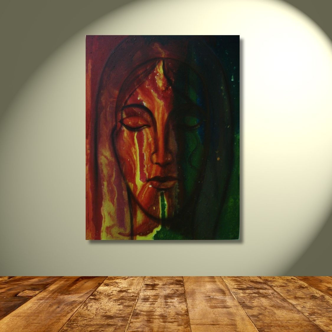 Emotional Woman Painting