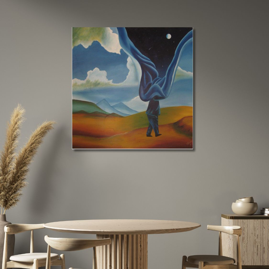 handmade surreal art on canvas