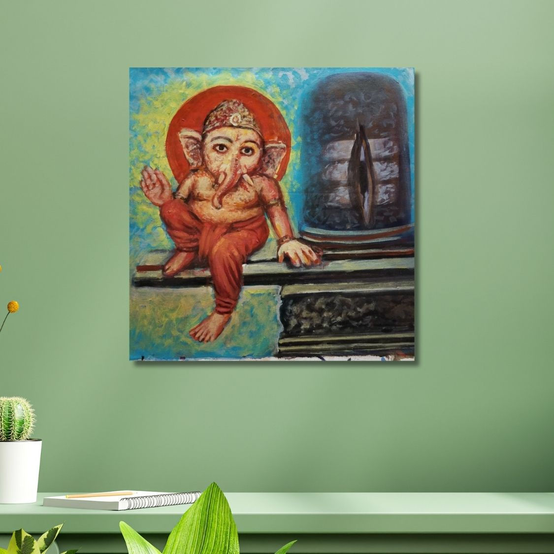 Acrylic Ganapati Painting