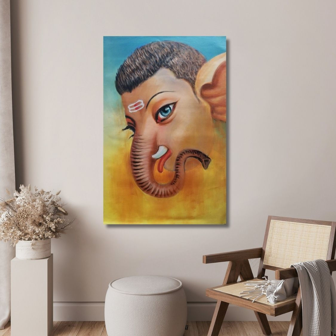 modern hindu god ganesha painting