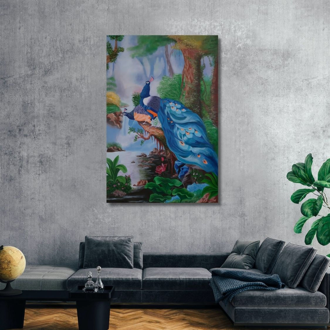 Realistic Peacock Wall Art