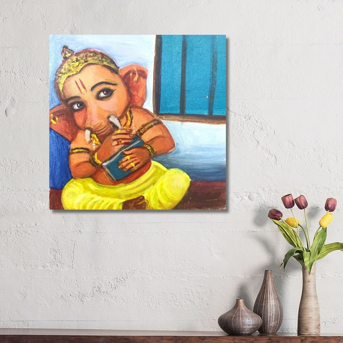 Divine Baby Ganesh Artwork