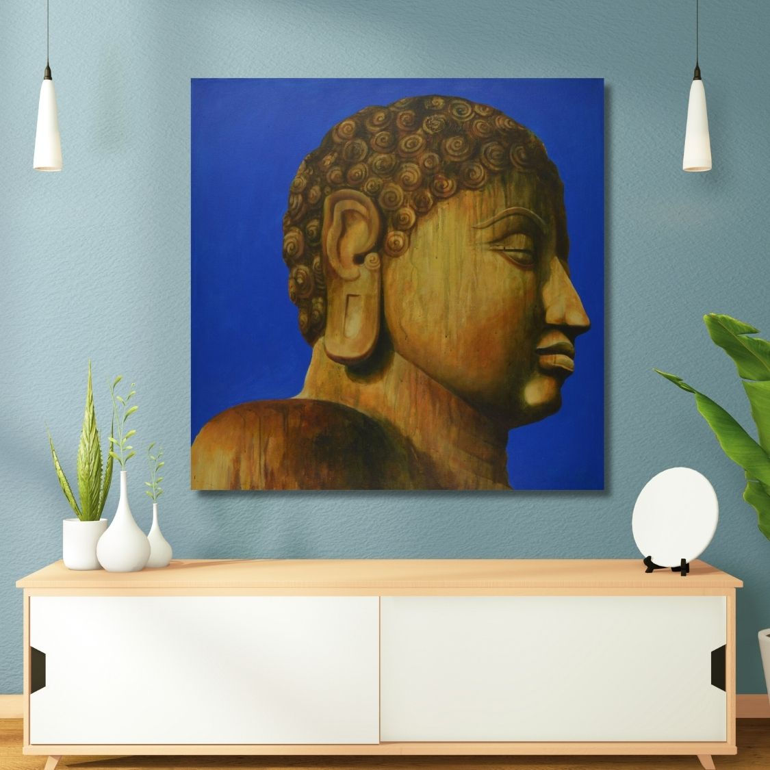 Gomateshwara Bahubali Painting in Pooja Room Spiritual Wall Art