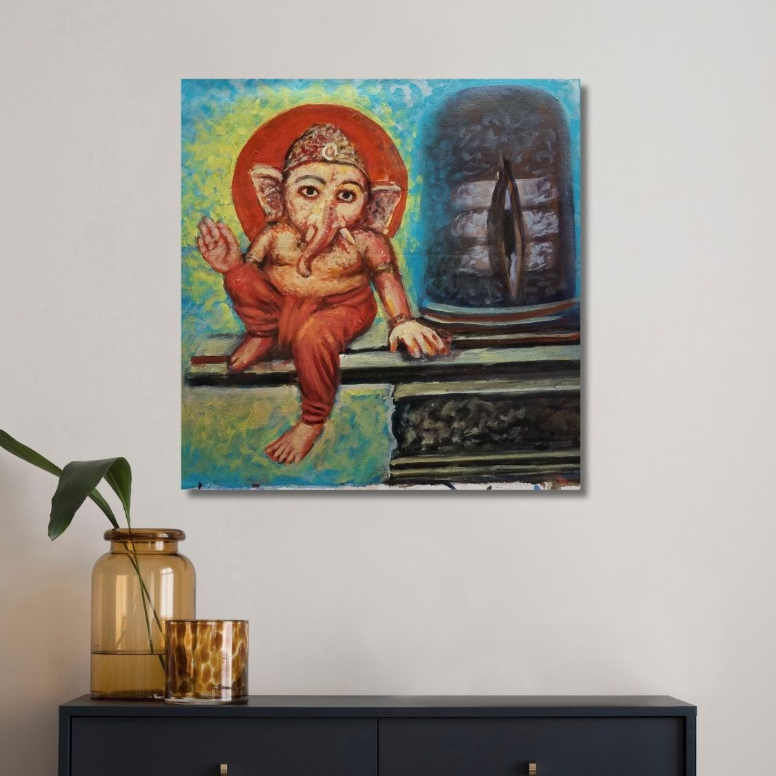 Divine Ganapati Acrylic Art