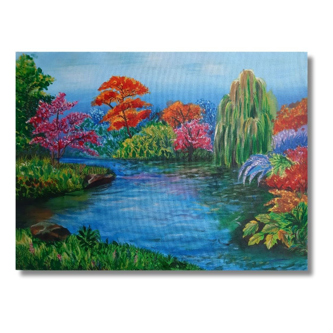River with Trees Painting