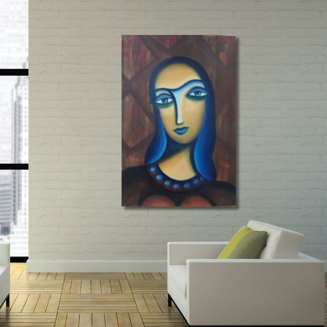 Blue Tone Acrylic Painting
