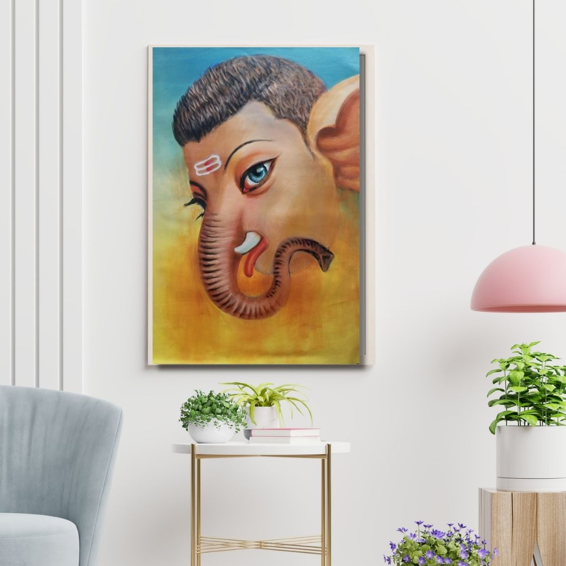 modern ganesha portrait art
