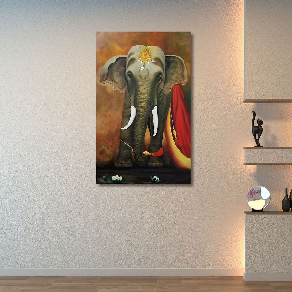 decorated elephant artwork