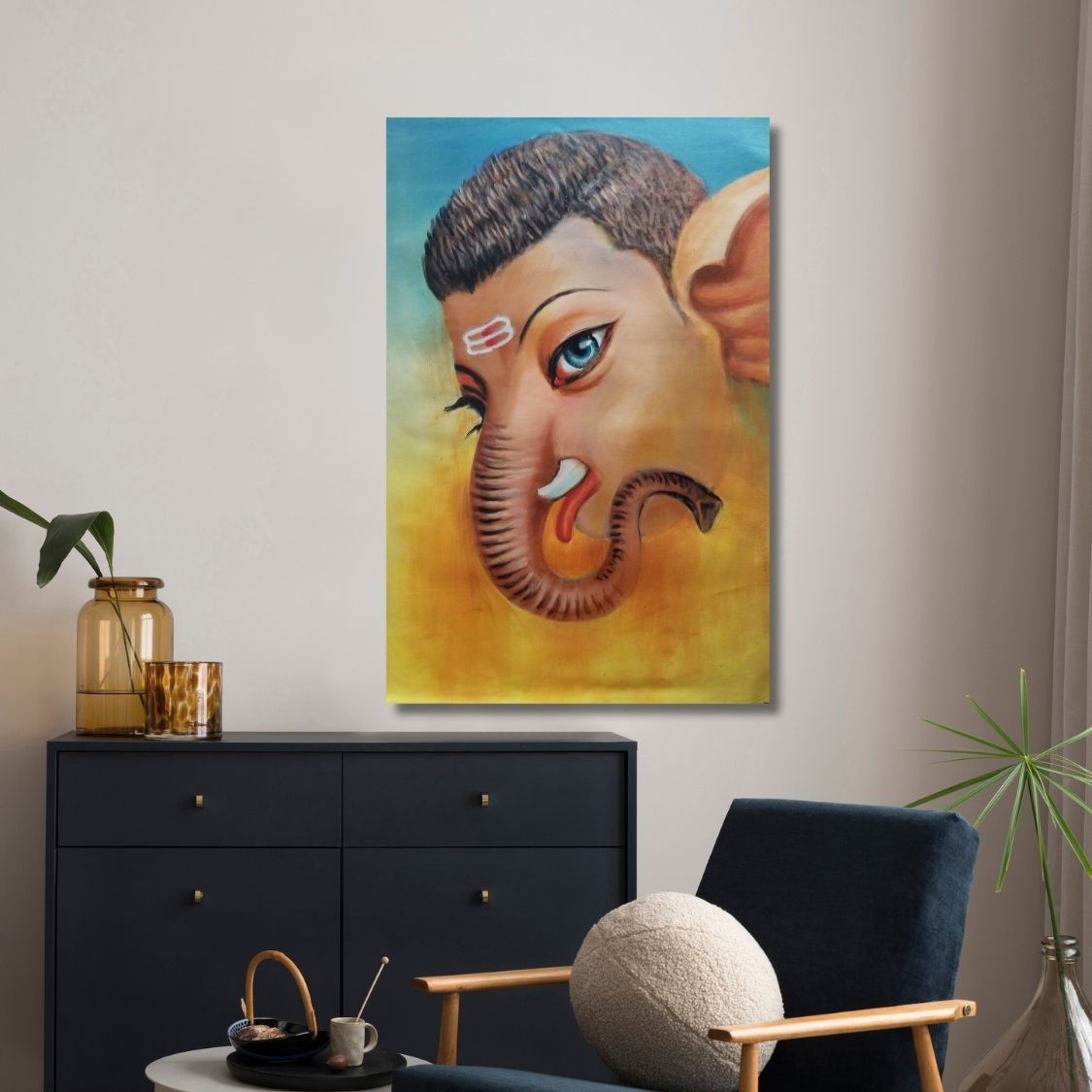handmade lord ganesha close up