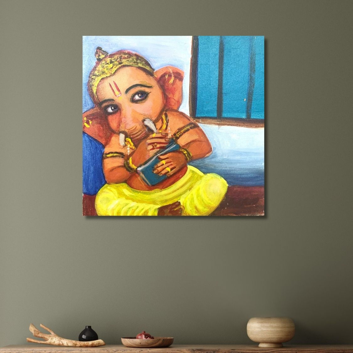 Cute Ganesha Canvas Art