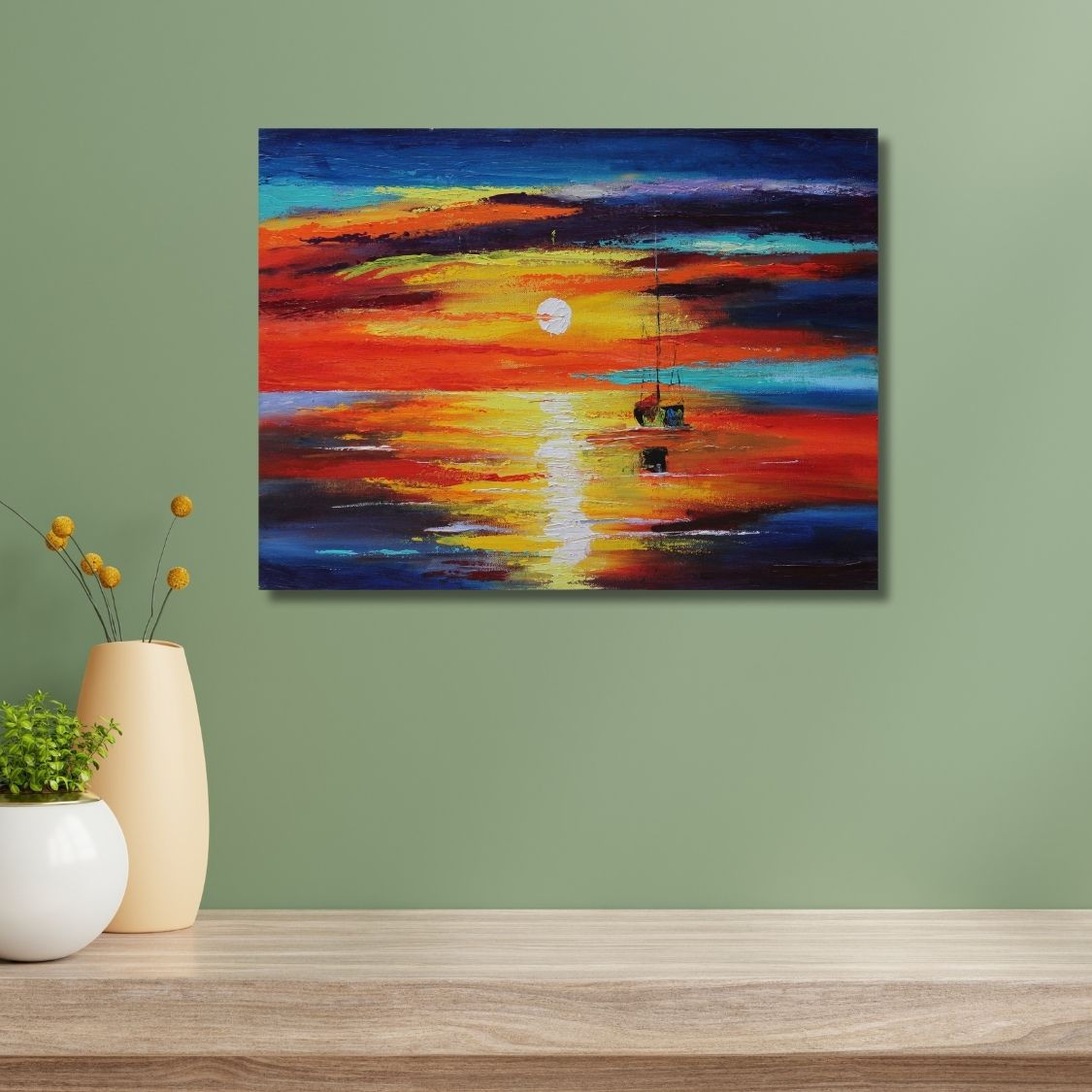 Vibrant Ocean Landscape Art