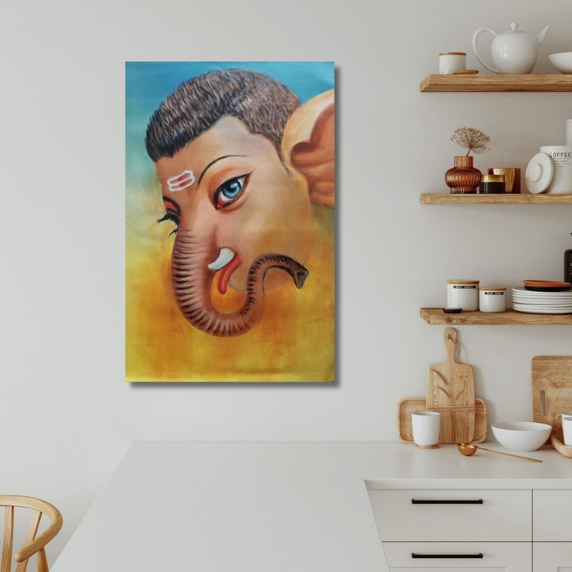 artistic ganesha face painting