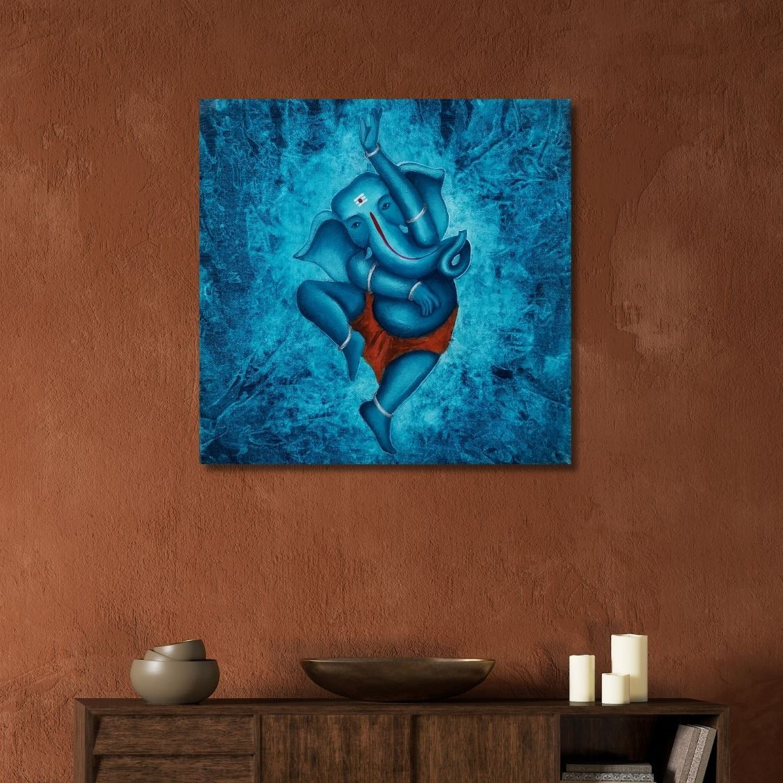 dancing ganesha acrylic artwork