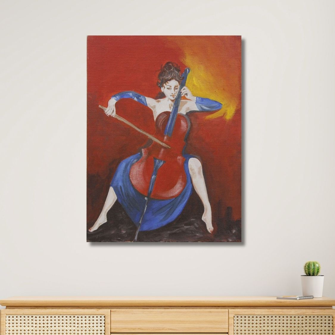 Handmade Acrylic Violin Art