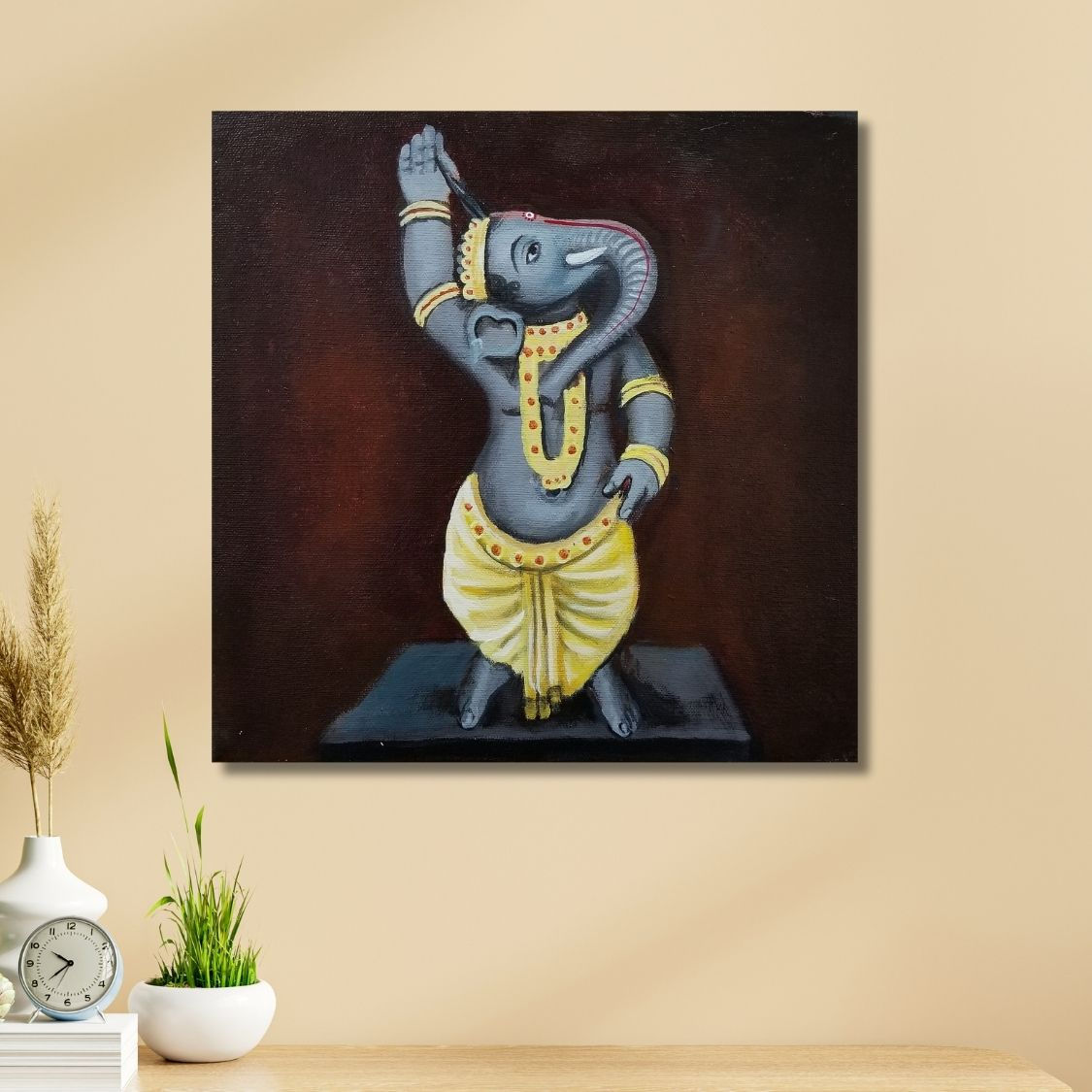 joyful lord ganesha painting