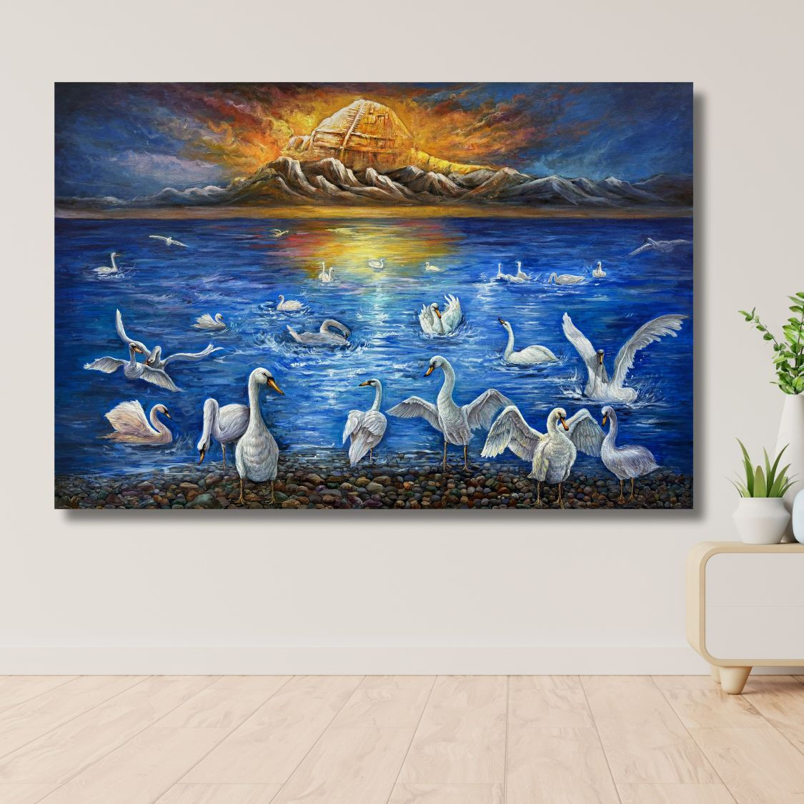 Divine Swan Painting