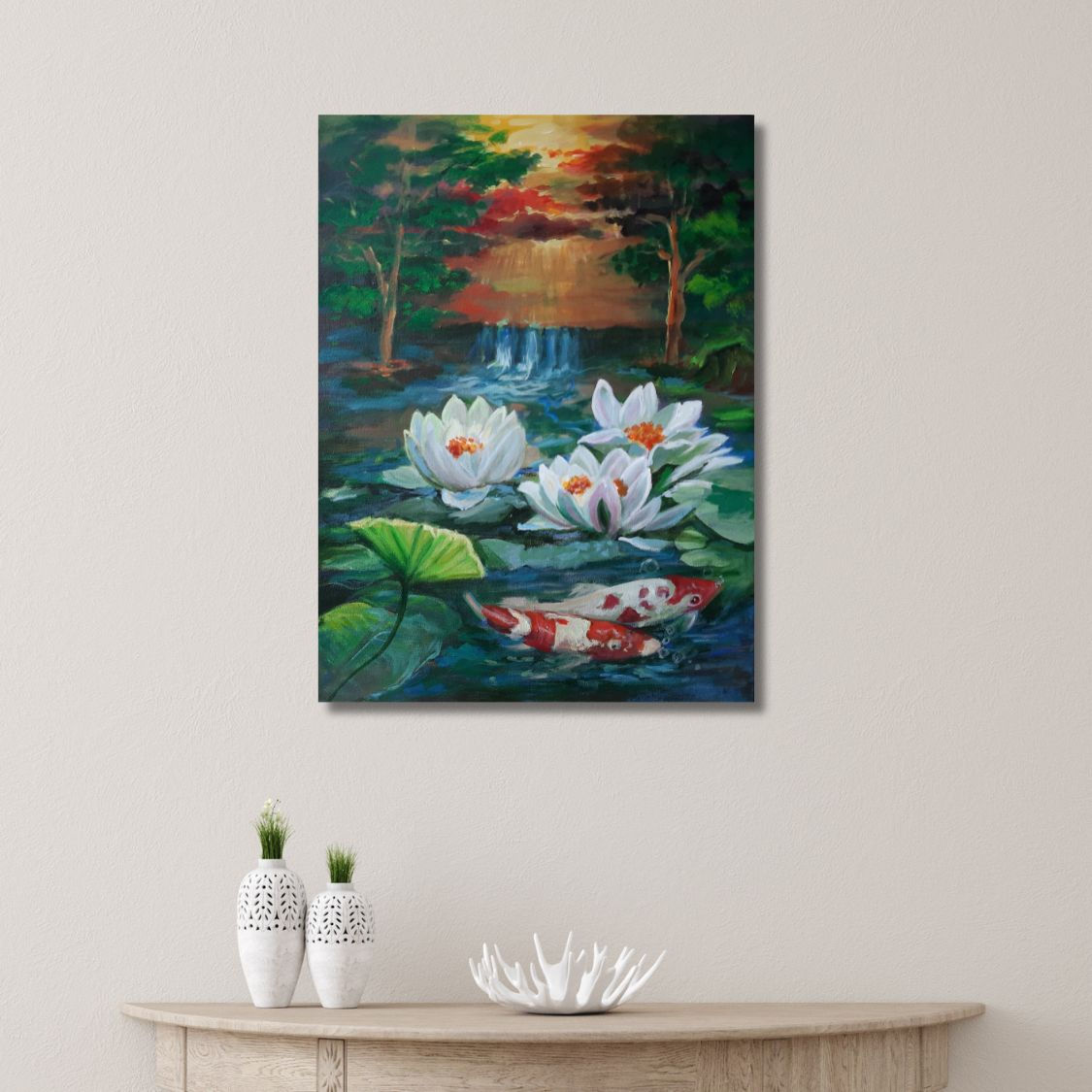 acrylic koi painting