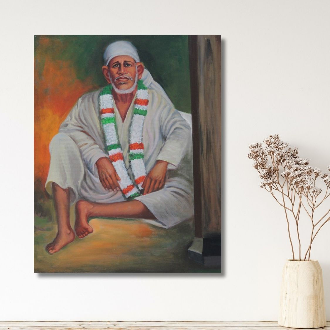 Modern Realistic Sai Baba Portrait