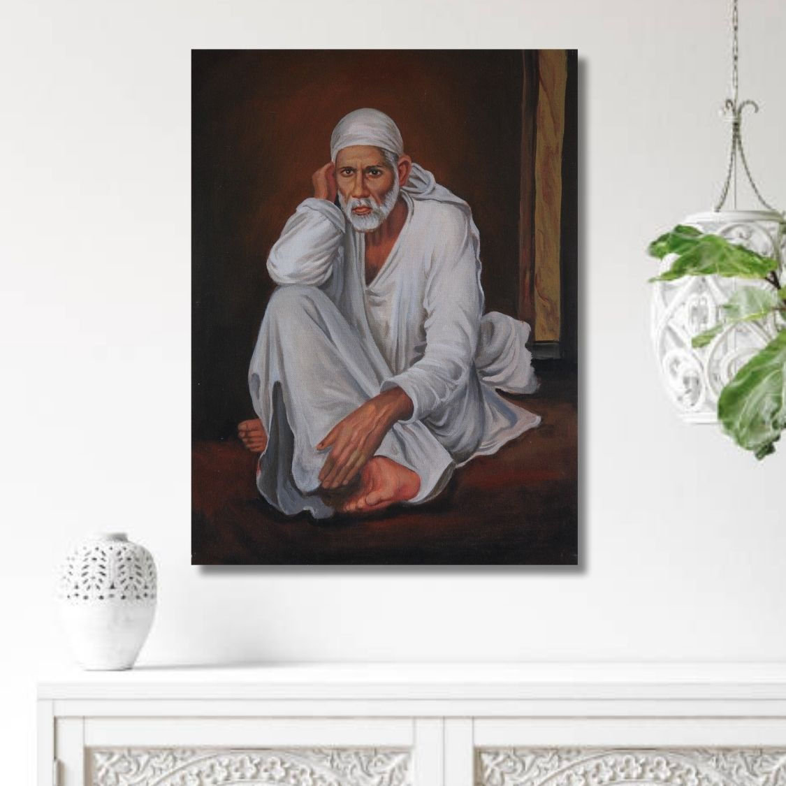 Peaceful Sai Baba Artwork