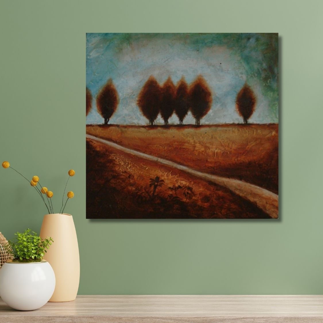 Abstract landscape wall decor