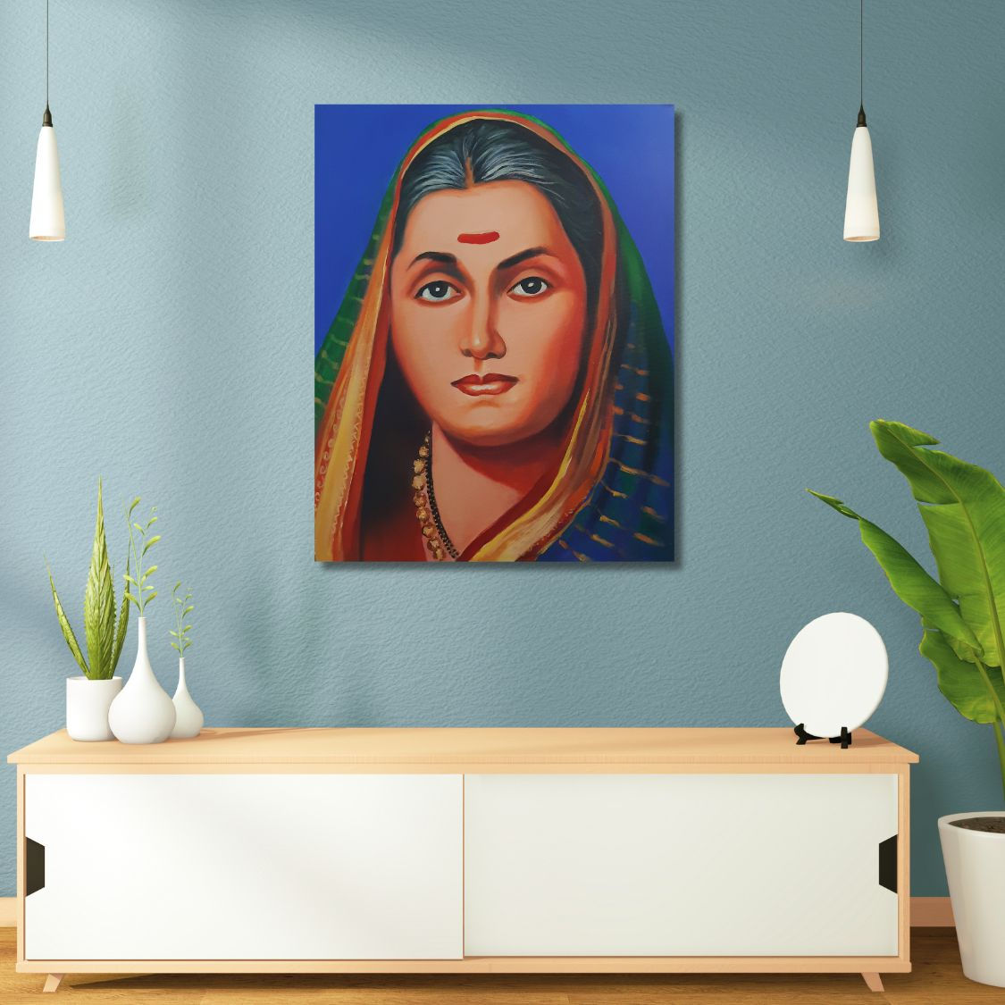 acrylic portrait of savitribai phule