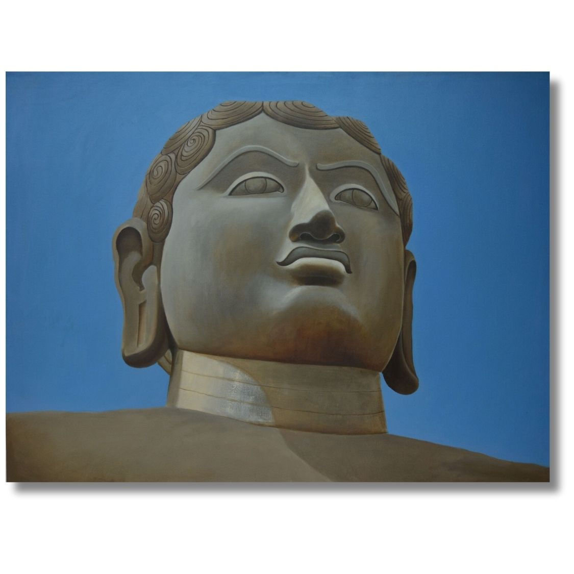 Lord Gomateshwara Bahubali Painting Handmade Acrylic on Canvas