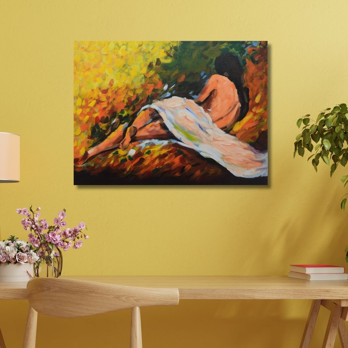 Artistic female nude painting