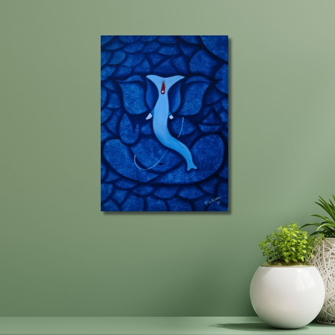 abstract hindu deity painting