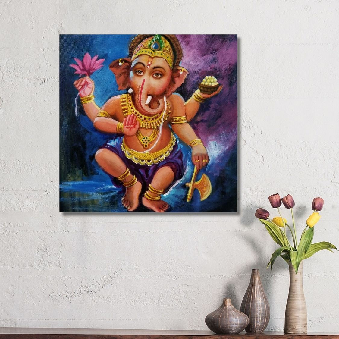 Vibrant Lord Ganesha Painting