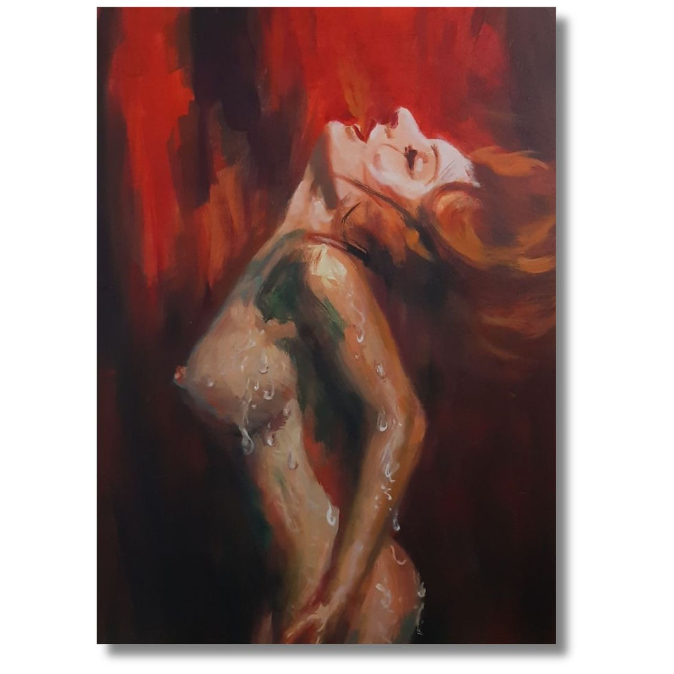 Nude painting on canvas