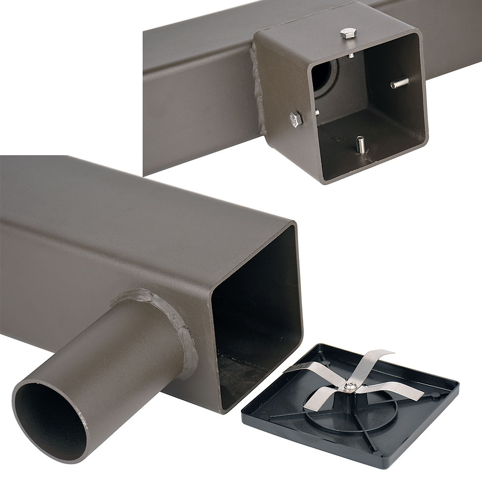 Thumbnail: 180 Degree Double Square Bullhorn Mounting Bracket for 4 inch Square Light Pole