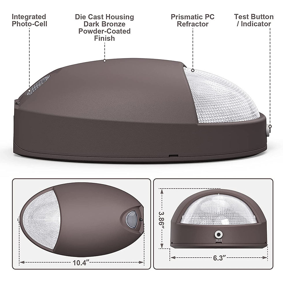 Thumbnail: 12W LED Emergency Light with Battery Backup and Photocell