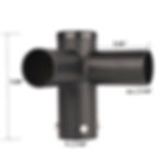 Light Pole Spoke Bracket for 2 Fixture, Twin Spoke Bracket Tenon Adaptor