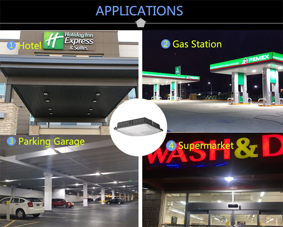Thumbnail: 45W 65W 4000K 5000K 10 X 10 Dark Bronze LED Canopy Lights for Petrol Station