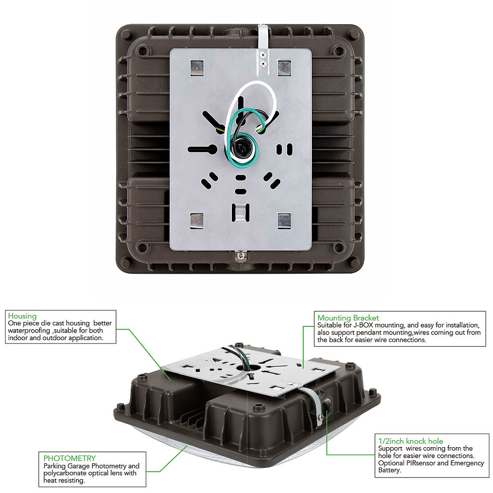 Thumbnail: LED Canopy Light 20W 27W 40W 45W 60W 70W 4000K 5000K IP65 Gas Station Lighting